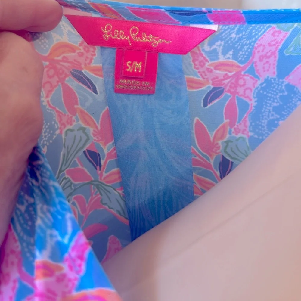 Lilly Pulitzer Frey Long sleeve Maxi Beach Muu Muu sz S M L - Picture 7 of 13